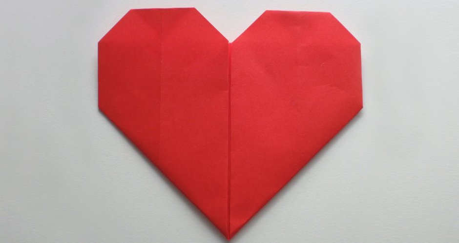 Сердечко оригами на палочке