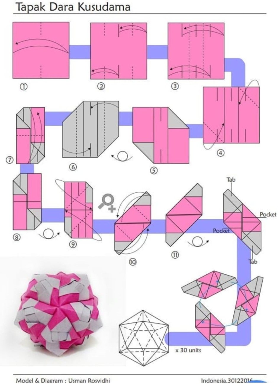 Коробка оригами схема