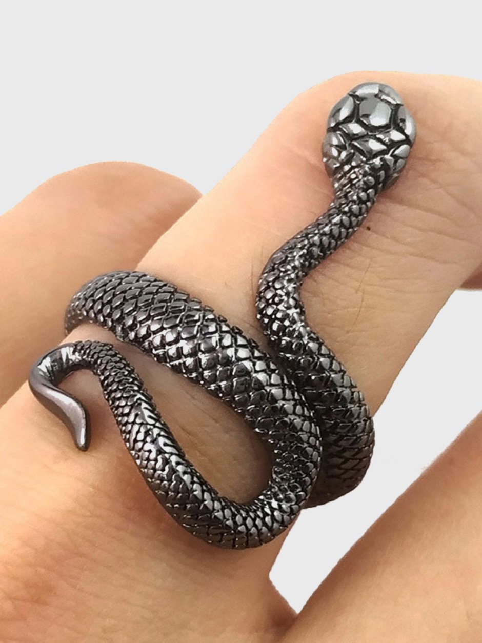 Санлайт кольцо змея чёрное