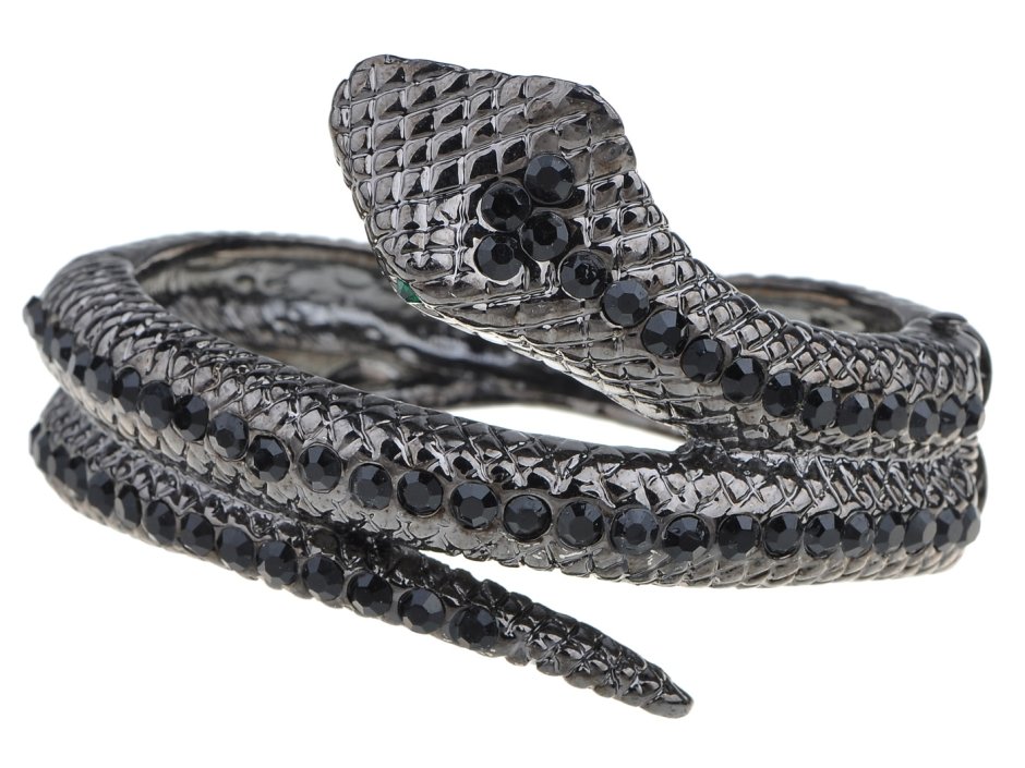 Черная змея браслет