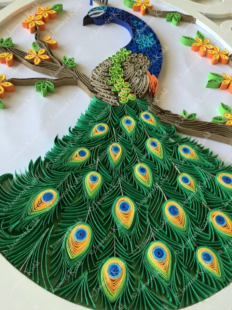 Quilling paper Павлин
