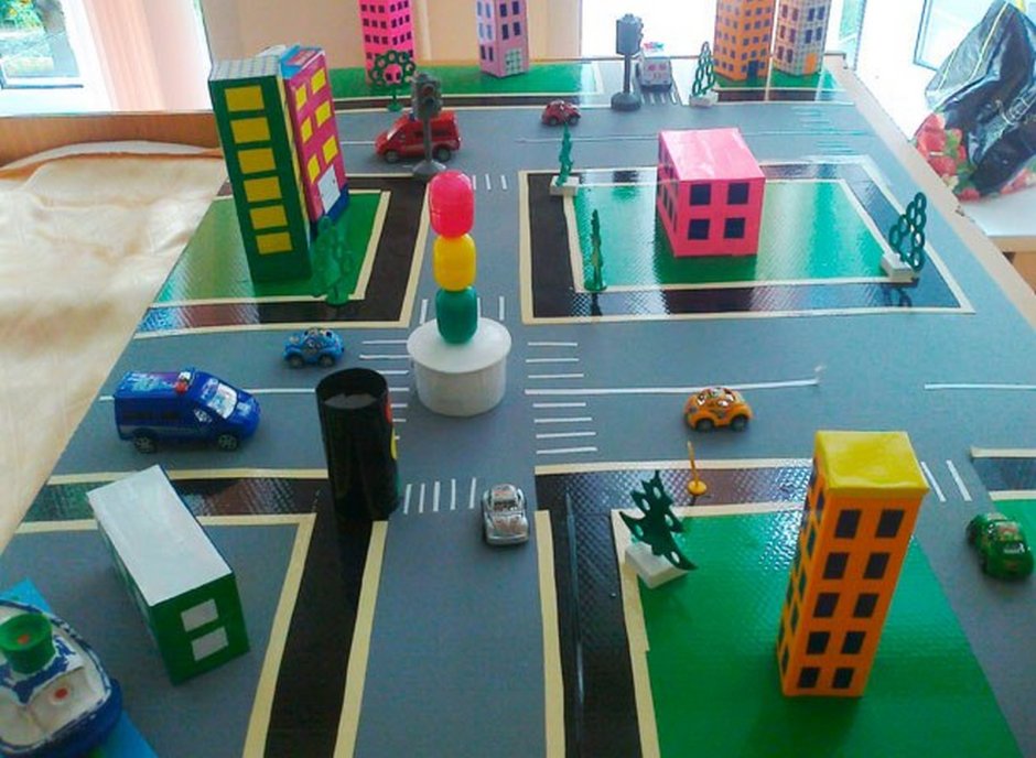 Макет дорожного движения для детского сада