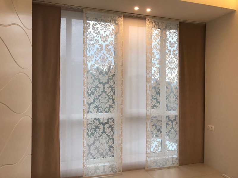 Japanese curtains on windows