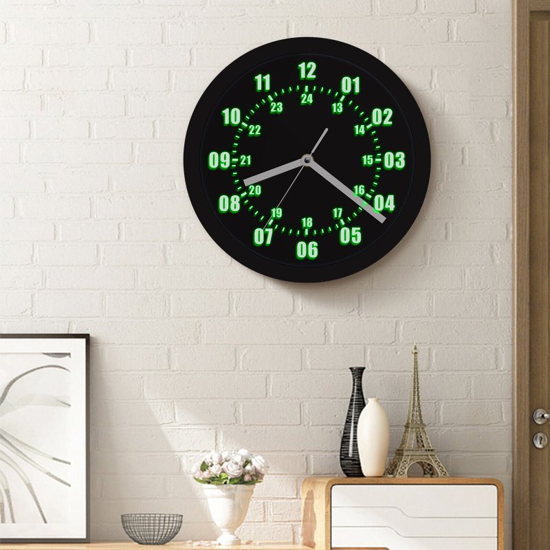 The wall clock is modern