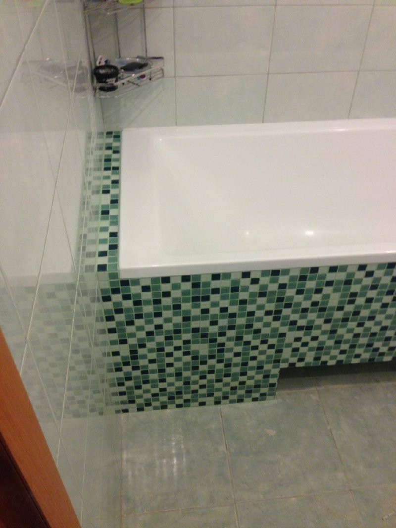 Tiles under the bathroom