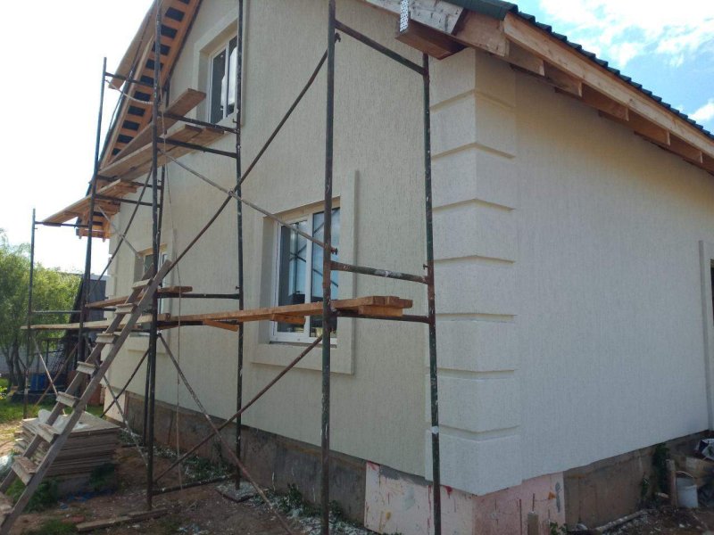 The facade insulation with foam