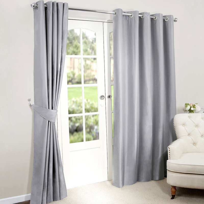 Blackout curtains are gray