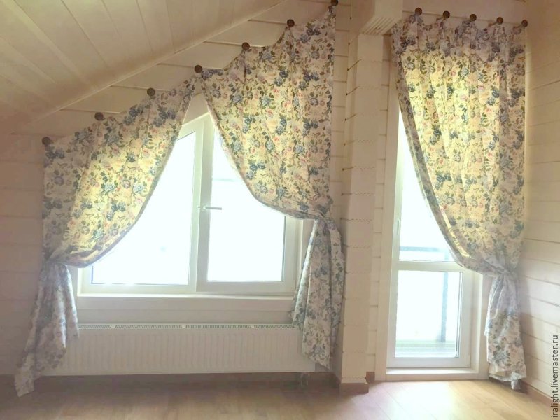 Curtains on the attic