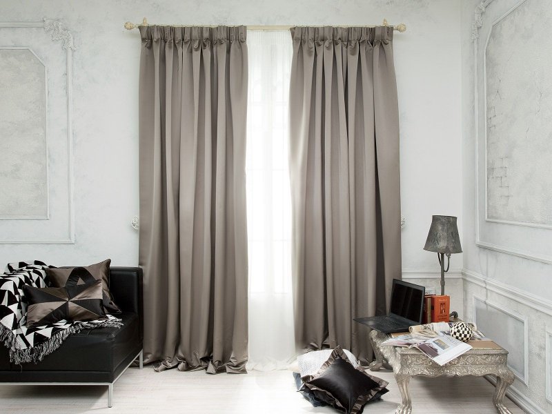 Curtains gray blacout hoffs