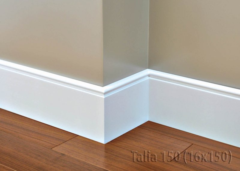 Skirting board in the interior