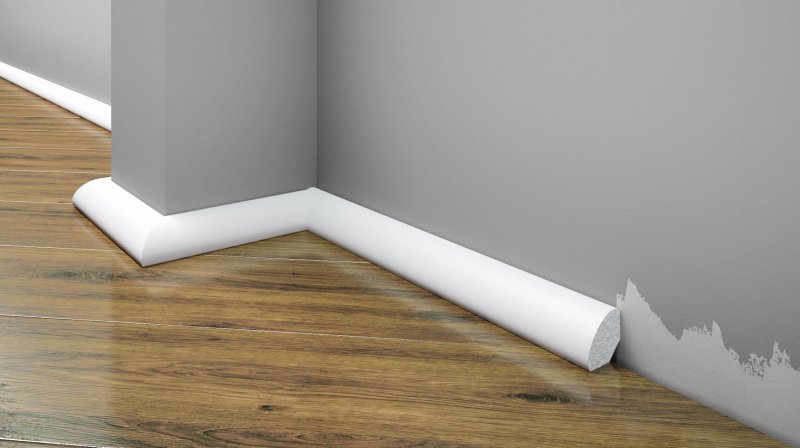 Duropolymer skirting board Floor Caesar LPC06