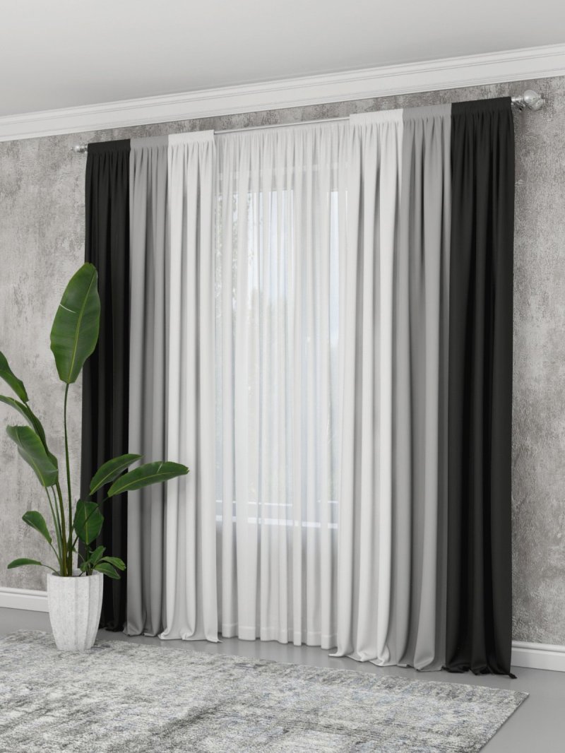 Blackout curtains graphite