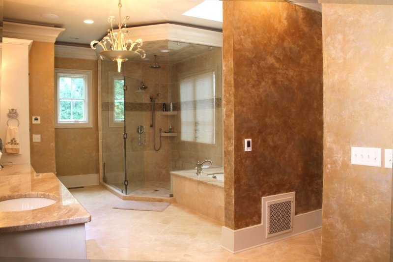 Bathroom decorative plaster