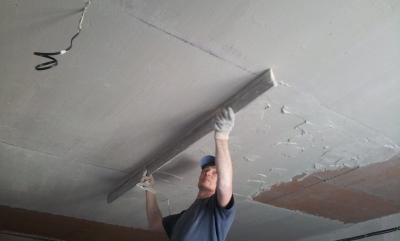 The ceiling is plaster