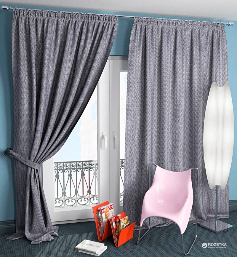 Gray curtains