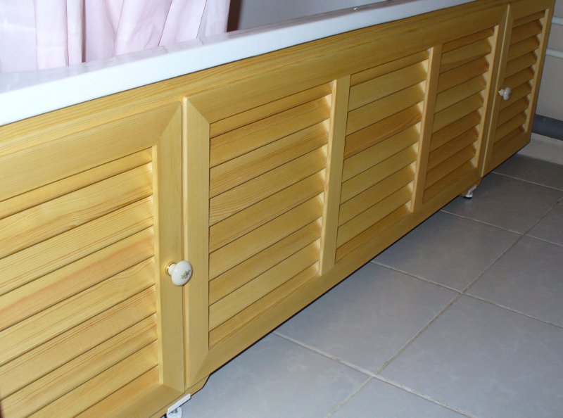 Screen for the bathroom from blind doors