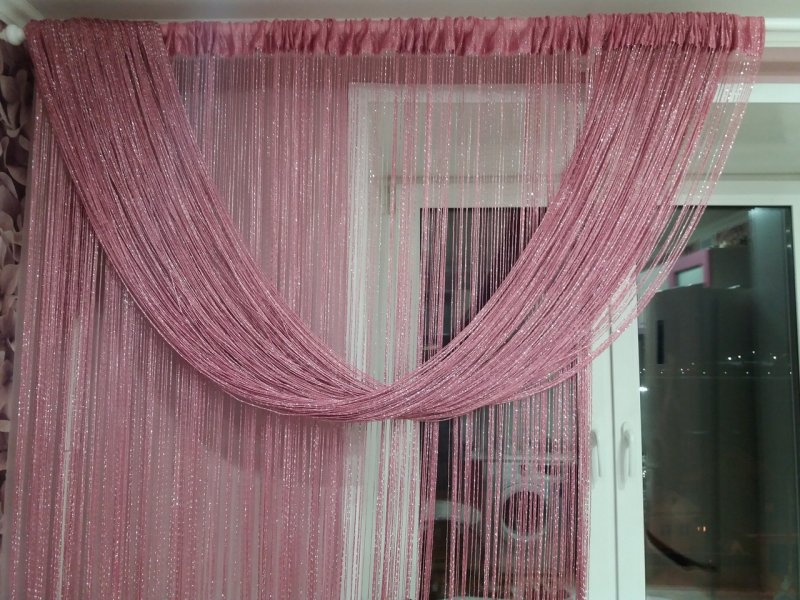 Lurex thread curtains