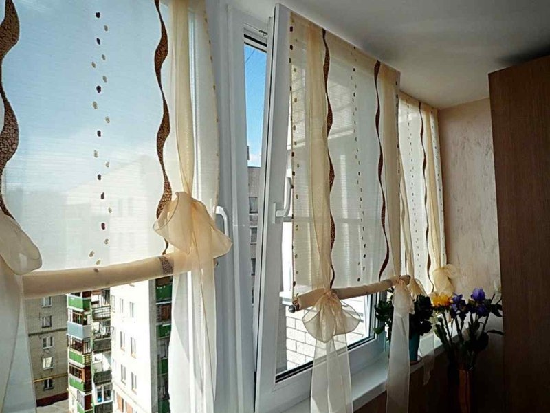 Curtains on the balcony