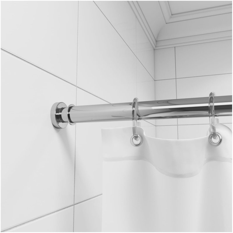 Bathroom cornice, 110-200 cm, iddis elegante 030a200i14, glossy chrome