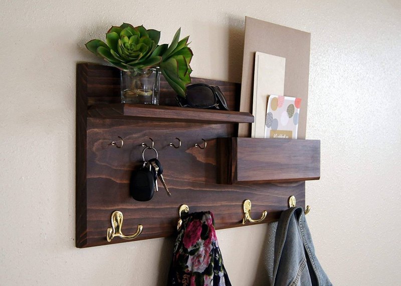 Shelf in the hallway for small things