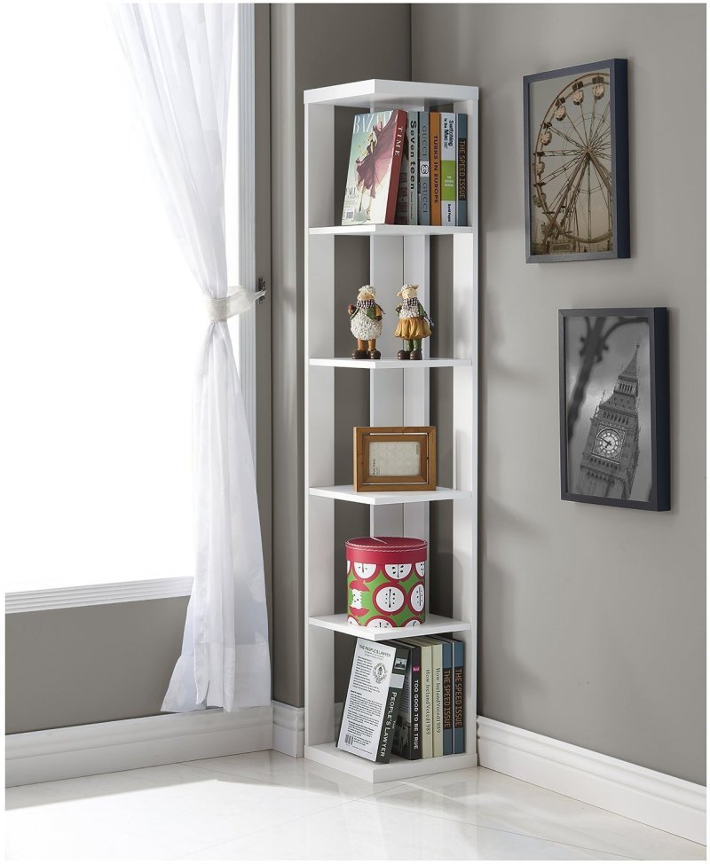 Corner rack for books