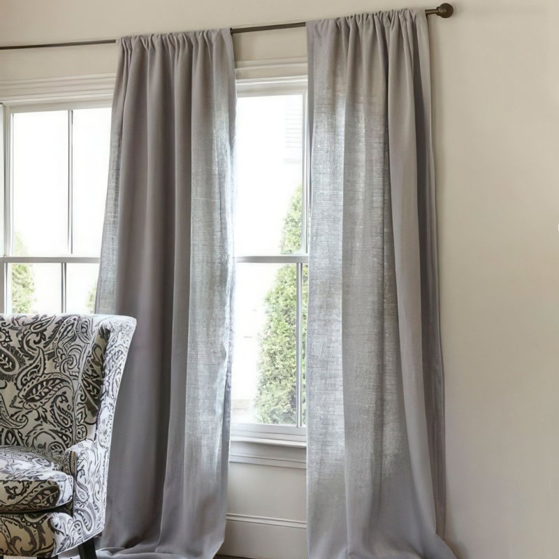 Gray curtains