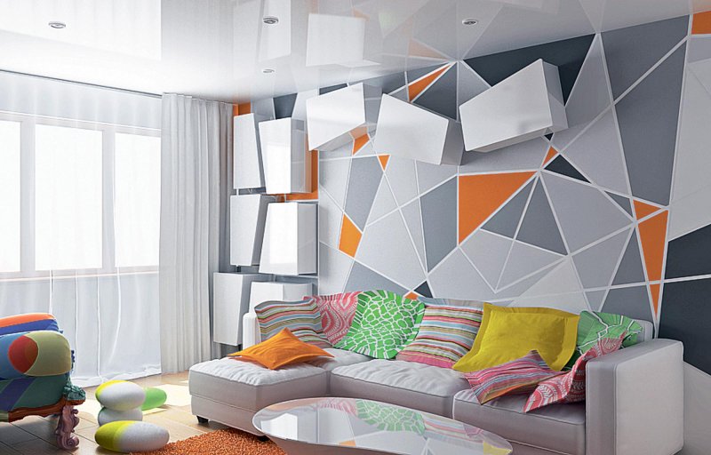 Geometric shapes on the wall