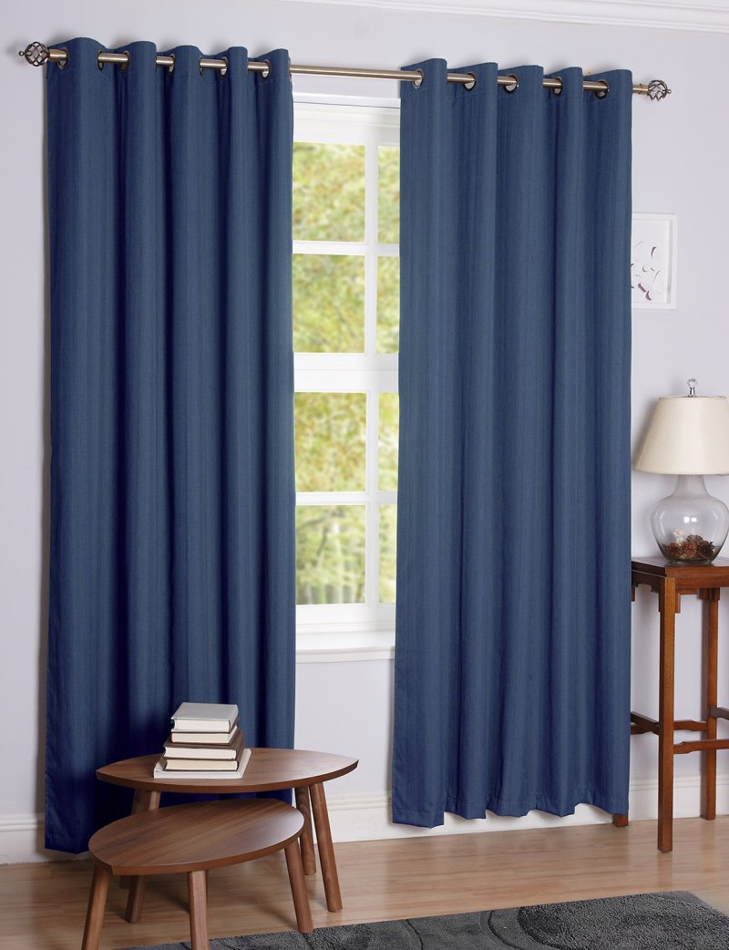 Blue curtains