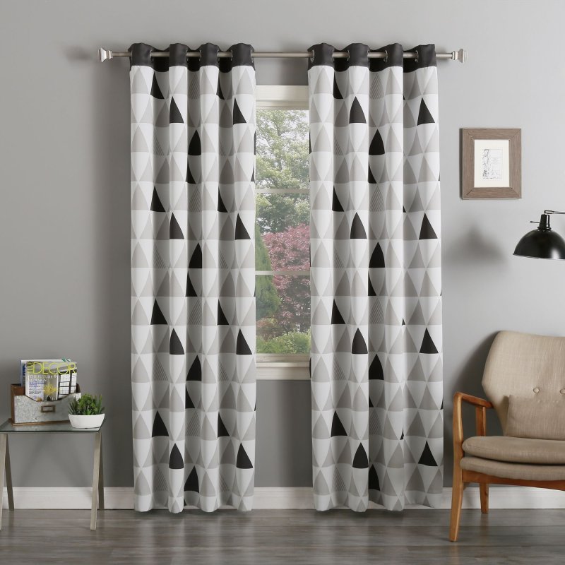 Black white curtains