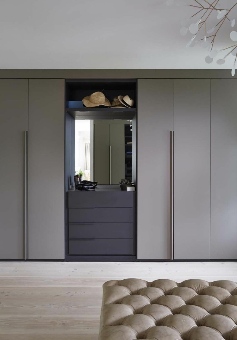 Gray cabinets in the interior