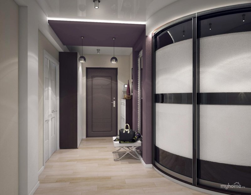 Corner hallway in a modern style