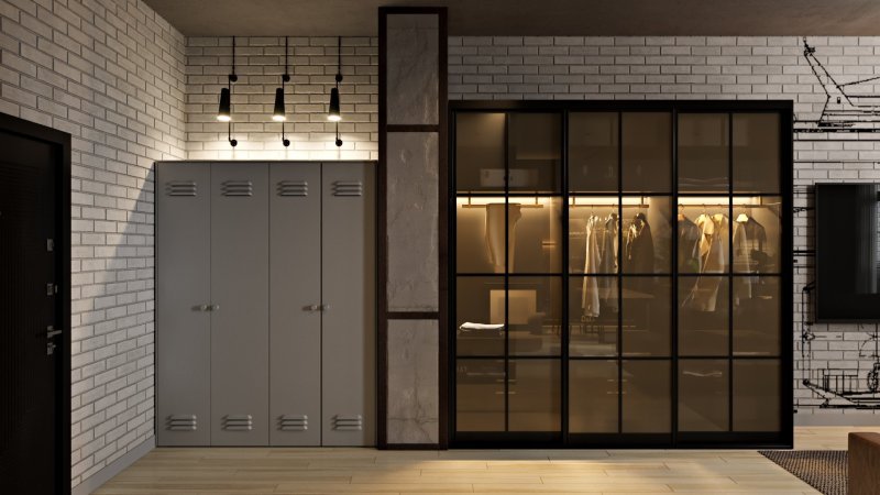 Loft style wardrobe