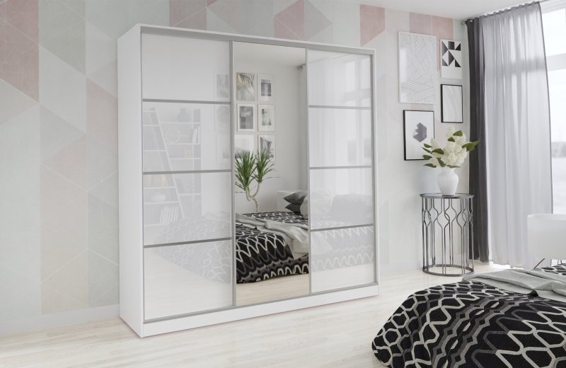 Cabinet with a Modus A16 profile white with a mirror