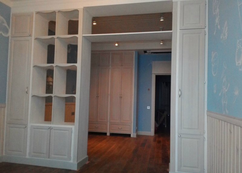 A closet above the door