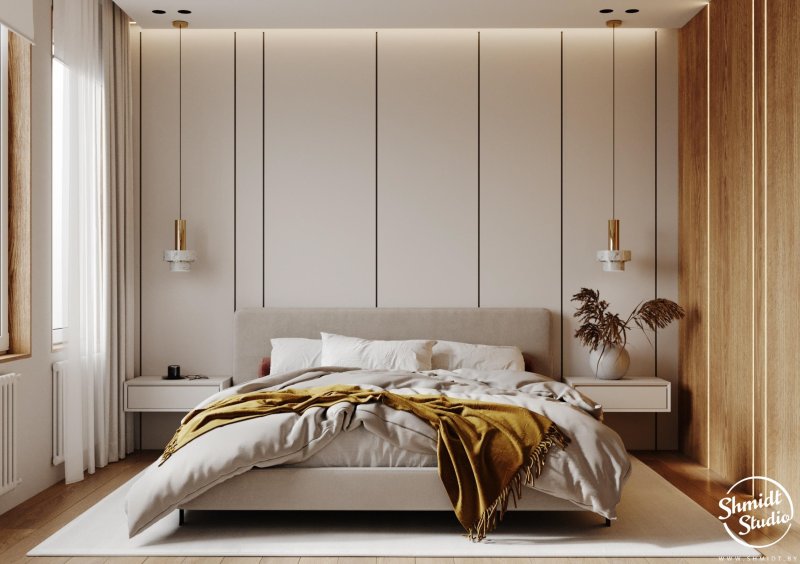 The interior design of the bedroom