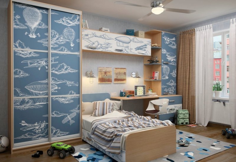 Children's room design for a boy