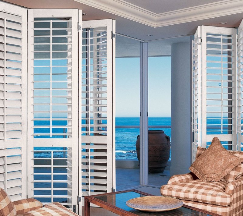 The shutters of the blinds