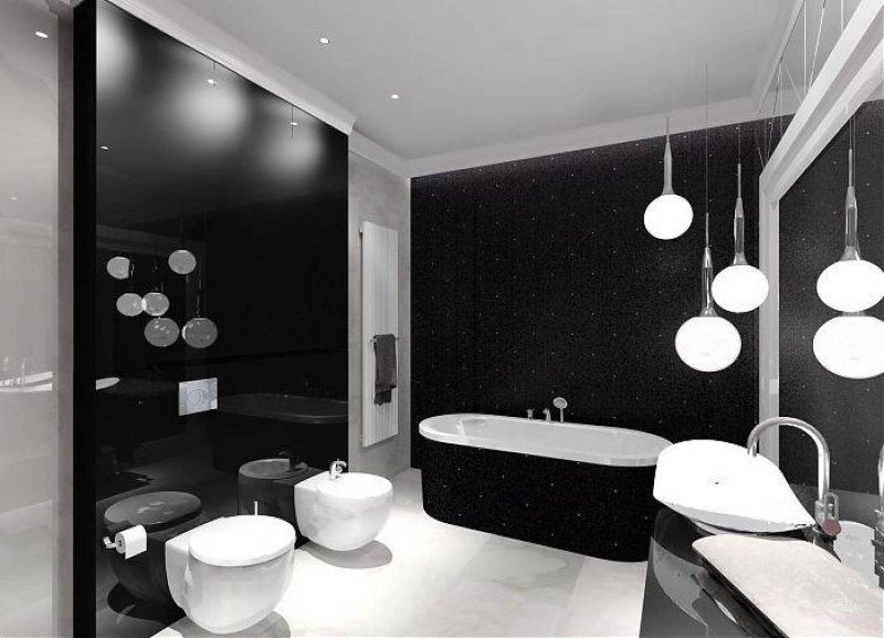 Black bathroom design