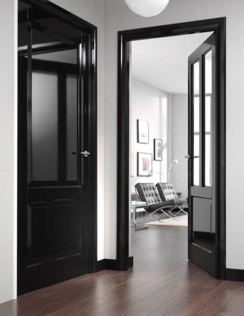 Dark doors in the interior