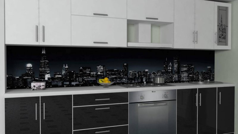 Black white kitchen