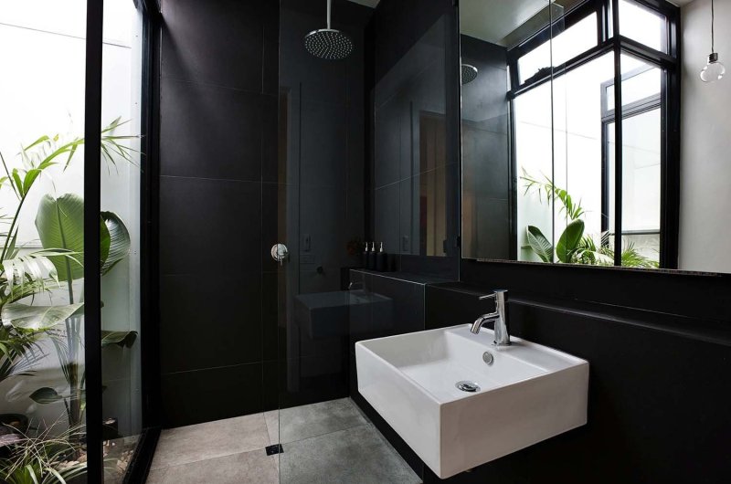 Black bathroom