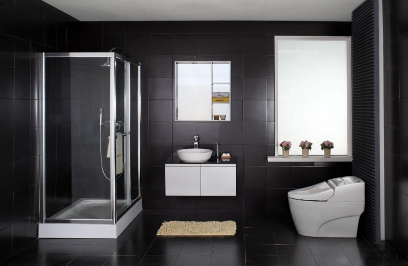 Black bathroom