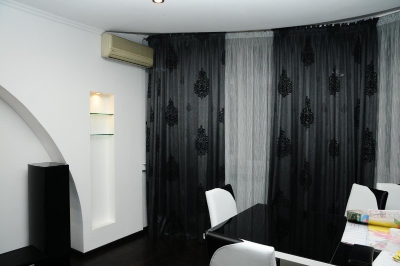 Black curtains