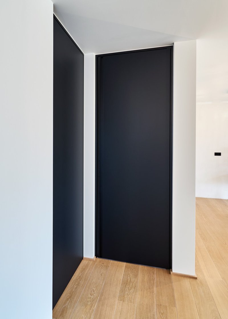 Black doors in the interior