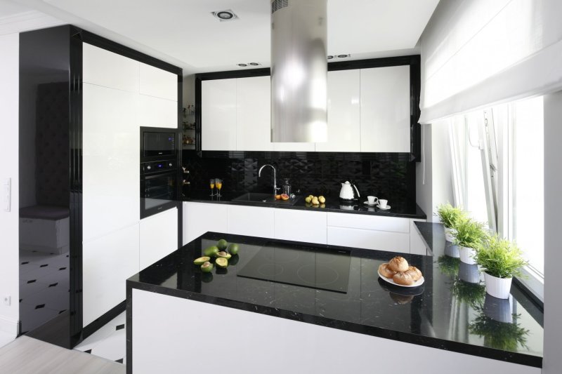 Black white kitchen