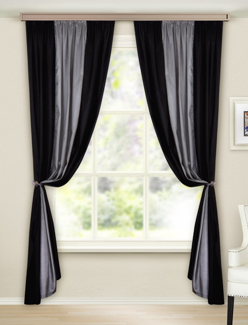 Black curtains