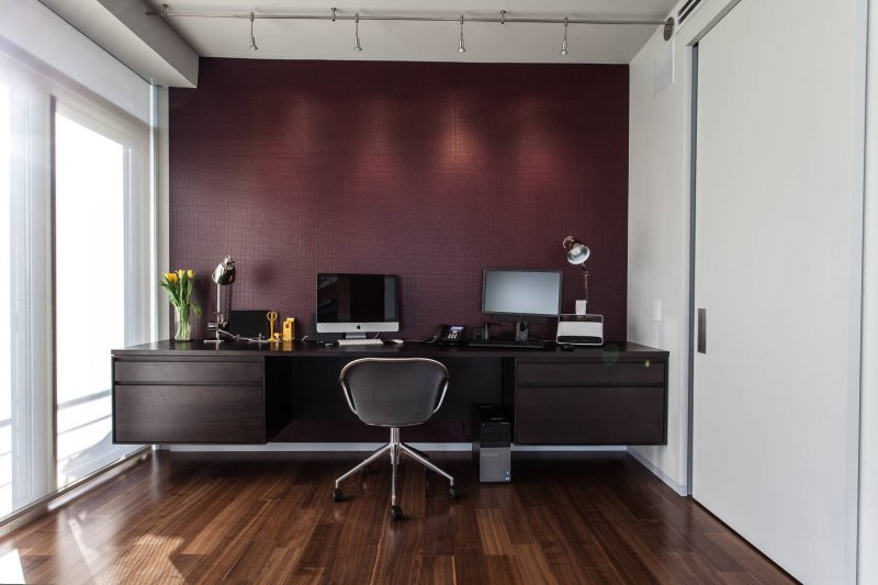 Cabinet in an apartment in a modern style