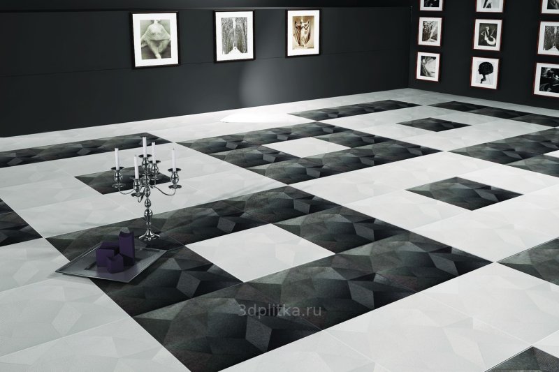 Black white tiles