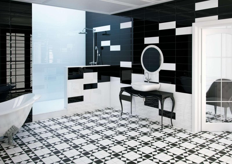 Black white tiles