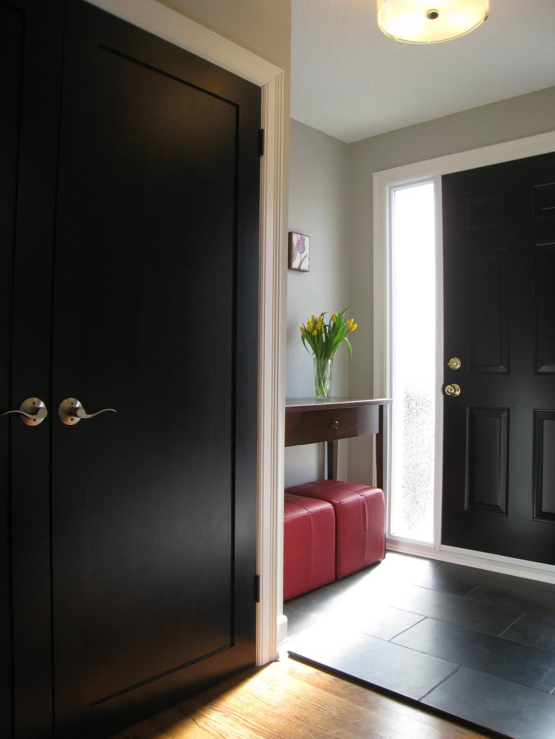 Black doors in the interior